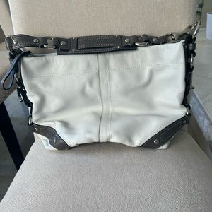 Coach White and Gray Tote Bag